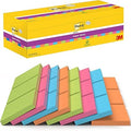 Post-it Super Sticky Notes, Double the Sticking Power, 24 Pads, 2160 Sheets, 76 mm x 76 mm, Green, Pink, Blue, Orange Colors - Self-Sticking Notes for Walls, Monitors and Fridge