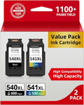 INKYEAH 540 and 541 Ink Cartridges XL, PG-540 / CL-541 XL Ink Replacement for Canon Ink Cartridges 540 and 541, Printer Ink 540 541 XL for PIXMA TS5150 TS5151 MX475 MG3650s MG3600 MG3650 MG4250 MG3200