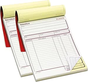 2X PUKKA PAD A5 (127x203mm) 50 Set NCR Duplicate Invoice Book Single DCU5842