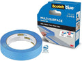 ScotchBlue Multi-Surface Premium Masking Tape, 24mm x 41m, 1 Roll/Pack - Scotch Adhesive Blue Painters Tape, For Painting and Decorating, Indoor & Outdoor, Sticks Well, 70% PEFC