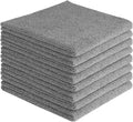 AIDEA Microfibre Cleaning Cloths, Pack of 8, Reusable Lint-Free, 30×30 cm, Grey