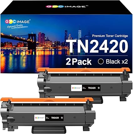 GPC Image TN2420 TN-2420 Compatible Toner Cartridges for Brother TN2410 TN-2410 for DCP-L2510D L2530DW L2550DN HL-L2310D L2350DW L2357DW L2370DN L2375DW MFC-L2710DN L2710DW L2730DW L2750D(2 Black)