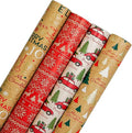 4 x 4M Wrapping Paper roll -Perfect for Christmas, Birthday, Festival, Party or Wedding Gift and Festive Decoration