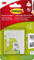 Command Picture Hanging Strips, White, Small - 12 Pairs (24 Strips) Adhesive Strips - for Pictures, Frames, Mirrors, Wall Decor - Damage Free Hanging