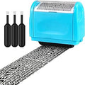 Confidential Roller Stamp, Data Defender, Identity Theft Protection Roller Stamp, Including 3-Pack Refills, Anti Theft and Privacy Safety(Blue)