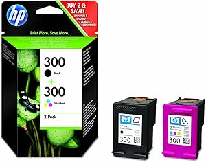 HP CN637EE 300 Original Ink Cartridges, Black and Tri-Colour, Multipack - Packaging May Vary