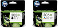 HP 6ZA94AE 305XL High Yield Original Ink Cartridges, Black/Tri-Colour, Multipack,Dual Pack (High Yield)