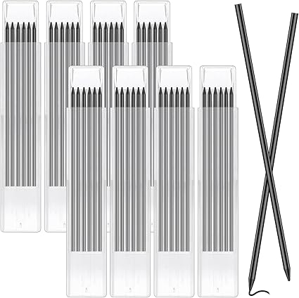 48Pcs Pencil Refills for Tracer/Pica Pencil, 2.8mm Solid Carpenters Pencil Refills Replacement, Deep Hole Marker, Waterproof Pencils Lead Refill for Woodwork Construction Building
