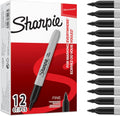 Sharpie Permanent Markers | Fine Point for Bold Details | Black Ink | 12 Count Marker Pens