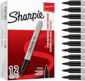 Sharpie Permanent Markers | Fine Point for Bold Details | Black Ink | 12 Count Marker Pens