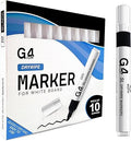 G4GADGET Nice Style Pack of 10 Non-Toxic Ink Black Colour Whiteboard Dry Wipe Marker Pens Bullet Tip
