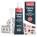 50ml Fabric Glue for Clothes | Includes Fabric Glue Strong Spreader & 150cm Tape Measure | Extra Strong 1pk Fabric Glue for Crafts, Upholstery, Material, Textile, Felt and Badges
