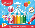 Maped Color'Peps My First Jumbo Wax Crayons, Pack of 12 Colours, Art Supplies for children aged 1+