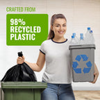 EcoBag 50-Pack Recyclable Refuse Sacks, 100L, Leak-Resistant, Eco-Friendly