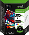 305XL Ink Cartridges Black and Colour Replacement for HP 305 Ink Cartridge, Printer Ink 305 Compatible with HP Envy 6000 6020e 6032e, DeskJet 2700 2700e 2710e 2722e 2800e 2810e 2820e (2 Pack)