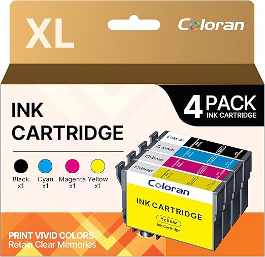 604XL Ink Cartridges Replacement for Epson 604 XL Ink Cartridge for Epson Expression Home XP-2200 XP-2205 XP-3200 XP-3205 XP-4200 XP-4205, Workforce WF-2910DWF WF-2930DWF WF-2935DWF WF-2950DWF 4pack