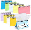 Koogel 10 Packs Index Cards,500 Sheets Flash Cards 12.5x8.5cm Coil Multicolour Revision Record Cards Note Taking Paper 10 Colours for School Learning Memory Memo Scratch Pad Presentation