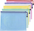 A4 Plastic Wallets File Folder Zip Lock Bags Document Wallet File Zipper Bags for Office Home School Supplies 5Pcs