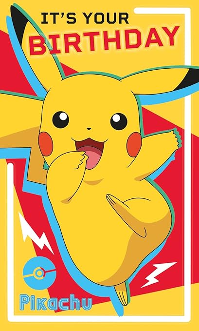 Pokemon Birthday Card, Birthday Card for All, Pokemon all ages card