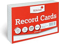 Silvine A6 White Record Cards - Lined with Headline, 100 Cards Per Pack (Size 6x4)