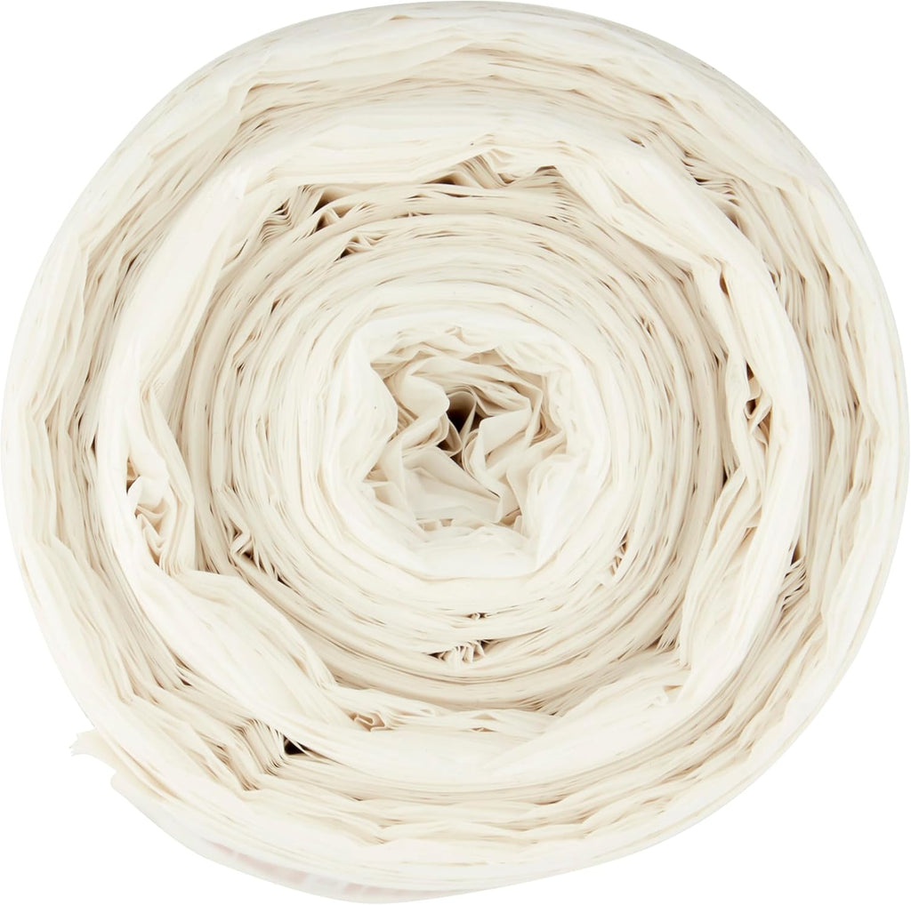 Pedal Bin Liners, 35L, 40-Pack Tie-Top White Bin Bags, Recycled Plastic