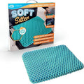 JML Soft Sitter Honeycomb Cushion - Gel Seat Cushion for Support and Flexibility, Home, Office, Gaming and Car Seat Pads - Lightweight, Durable, Breathable for All-Day Comfort and Posture, Aqua Green