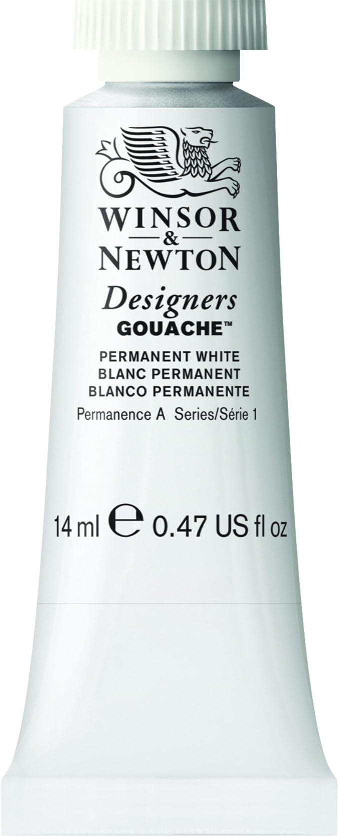 Winsor & Newton, Designers Gouache, Permanent White, 14 ml (Pack of 1)