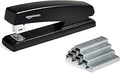 Amazon Basics Stapler with 1000 Staples, 25 sheet capacity, anti-slip rubber base, Home, Office, Black