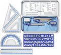 STAEDTLER 557 10 Noris Maths Set with Storage Tin (10 Pieces including Compass, Ruler, Protractor and Set Squares)