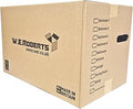 10 Strong Large Cardboard Storage Packing Moving House Boxes with Carry Handles and Room List – Ideal for Storage, Moving, and Packing 18" x 11" x 11" internal. Made in the UK