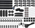 SOULWIT 200PCS Cable Management Kit,4 Cable Sleeves,37 Cable Clips,7 Cable Holders,10 Zip Tie Mounts,20 Cable Clip Nails,100 Cable Fastening Ties,20+2 Roll Cable Straps for TV PC Computer Under Desk Visit the SOULWIT Store