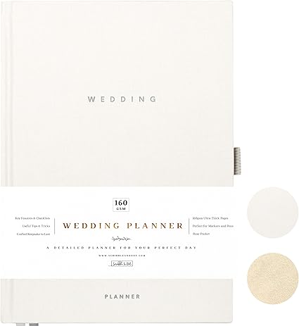 Award Winning UK Comprehensive Wedding Planner Book and Organiser for the Bride | Tissue Wrapped in a Gift Box | Cushioned Cover | Elegantly Designed Planner, Every Detail for your Special Day