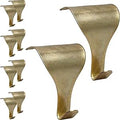 EAI Moulding Hook for Dado Picture Rail - 3.2 x 4.8cm, Pack of 10 | Brass-Plated Moulding Picture Rail Hook to Hang Picture Frames & Protect Walls | Home Decor
