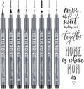 Hethrone Calligraphy Pens, Hand Lettering Pens and Black Calligraphy Set for Beginners Writing, Signature, Illustration Design and Drawing (8 Size)