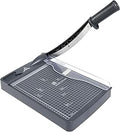 JIELISI Guillotine Paper Cutter Cutting Performance up to 12 Sheets,12 Inch Cut Length Heavy Duty Guillotine Paper Trimmer with Safety Guard and Blade Lock（Dark Gray）