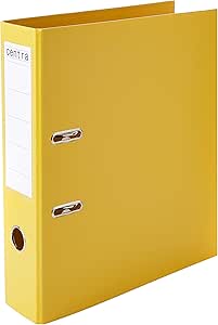 Centra A4 75 mm PP Lever Arch Files, Yellow, 230162