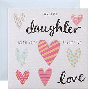 Hallmark Birthday Card For Daughter - 3D Heart Design