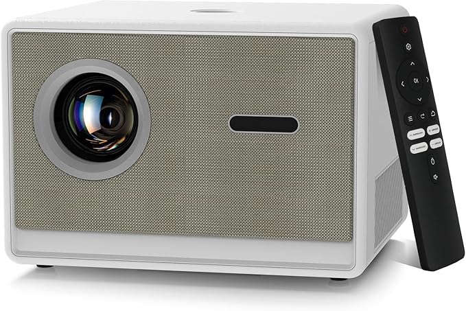 Mini Projector with WIFI 6 and Bluetooth, 4K 1080P Support Portable Projector 180° Rotatable 130'' Screen Movie Projector Auto Keystone Compatible for Laptop, PC, Smartphone