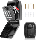 Gekufa Key Safe Outdoor Police Approved and Preferred, Key Lock Box Wall Mounted Outside with Code, 12-Digit Combination Keysafe Lockbox for Home Garage Office Warehouse