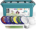 Snazaroo Face Paint Mini Starter Kit for Kids and Adults, 14 Pieces, 6 Colours, 1 Glitter Gel, Brushes, Sponges, Guide, Water Based, Easily Washable, Non-Toxic, Makeup, Body Painting