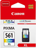 Canon Original High Yield Ink Cartridge Compatible with Pixma Series, 300 Pages, Cyan/Magenta/Yellow, Multipack One Size CLI-561