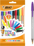 BIC Crystal Multicolour – Pen Bag Pack Of 10 Multicoloured
