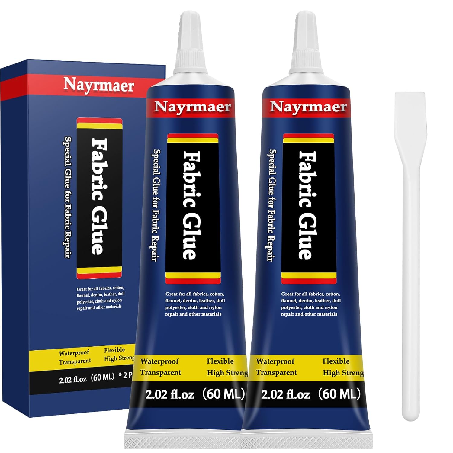 120ml Fabric Glue, Fabric Glue for Clothes, Strong Material Glue for Fabric, Upholstery, Clothes, Textile and Felt (BLJS2Pack)