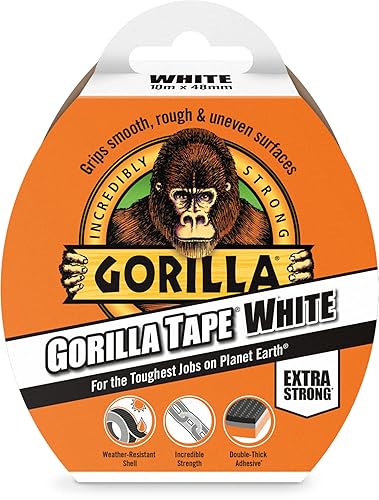 Gorilla 3044611 Tape Duct Tape White 48mm x 10m