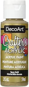 DecoArt 59 ml Crafters Acrylic, Spun Gold