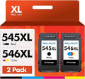 HALLOLUX PG-545XL CL-546XL Ink Cartridges, BK/C/M/Y multipack, Replacement for Canon 545 and 546 XL for Pixma MG3050 MG2500 MG2550S TS3150 TS3350 MG2555S TR4550 MG2950 MG2450 MG3053 MX495