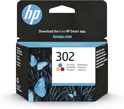 HP F6U65AE 302 Original Ink Cartridge, Tri-color, Single Pack
