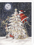 Traditional Advent Calendar - Santa Up a Christmas Tree - No Chocolate