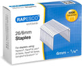 Rapesco S11662Z3 Type 26/6 mm (No.56) Galvanised Staples, Pack of 5000