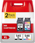 545 546 Ink Cartridges XL Replacement for Canon Ink Cartridges 545 and 546 PG-545 CL-546 XL Ink Black and Colour for Pixma TS3150 MG3050 MG2550S MG2950 TR4550 TR4551 TR4650 MX495 TS3355 TS3350